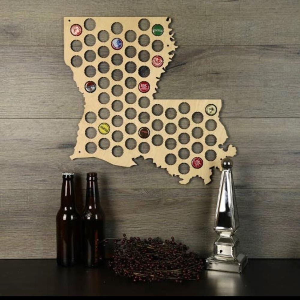 Beer Cap Map - LOUISIANA